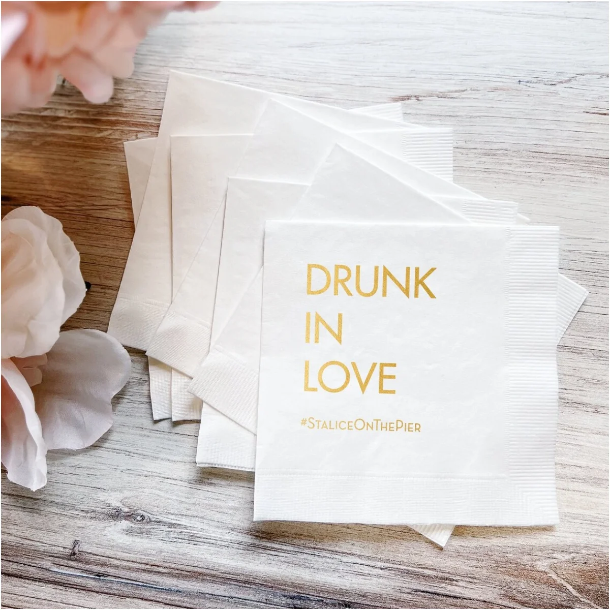 50pcs Drunk in Love Personalized Wedding Napkins, Rehearsal Dinner, Engagement Party, Custom Bar Napkins, Custom Wedding Napkins
50pcs Drunk in Love Personalized Wedding Napkins, Rehearsal Dinner, Engagement Party, Custom Bar Napkins, Custom Wedding Napkins