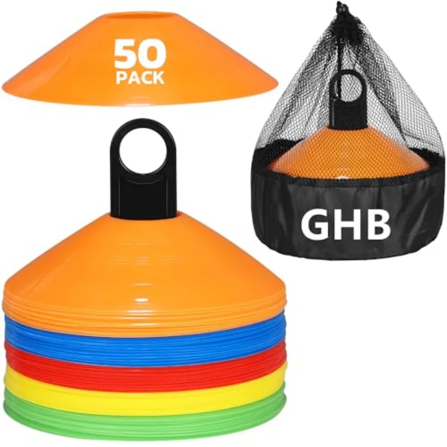 Soccer Cones 25/50/100 Pack Disc Soccer Sport Cones Training Field Marker Agility Cones for Traffic, Basketball, Coaching, Prac
Soccer Cones 25/50/100 Pack Disc Soccer Sport Cones Training Field Marker Agility Cones for Traffic, Basketball, Coaching, Prac