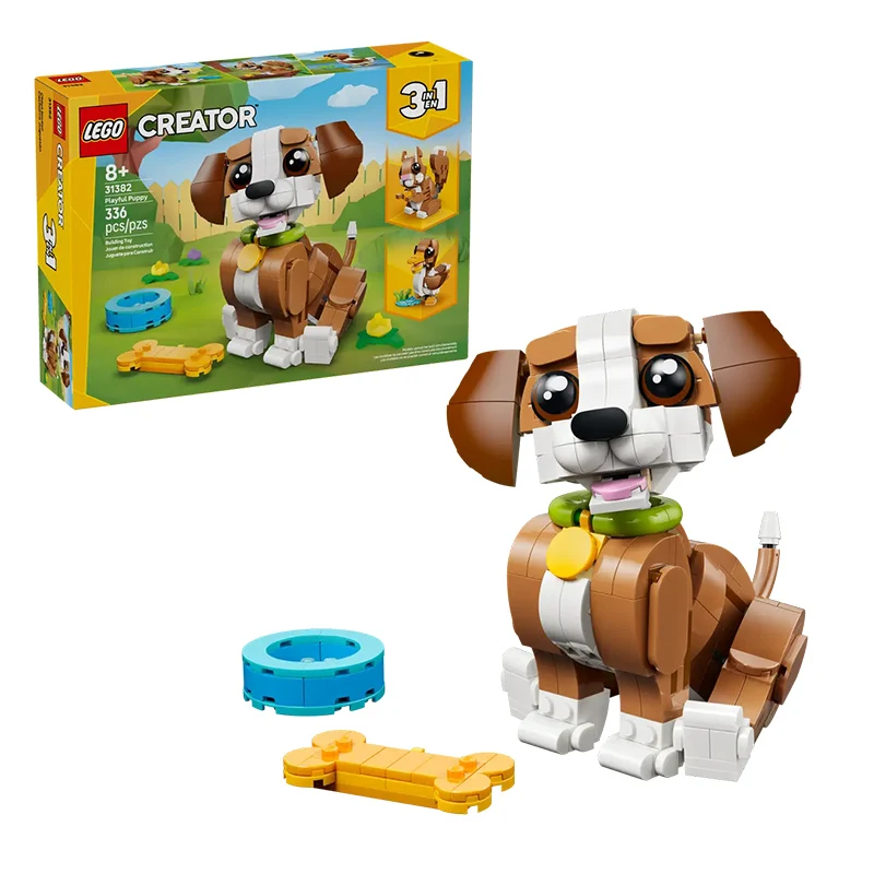 Конструктор LEGO Creator 31382 «Милые животные: Игривый щенок» для мальчиков и девочек от 8 лет, 3 в 1, с фигурками белки и утки, 336 деталей, подарок
Конструктор LEGO Creator 31382 «Милые животные: Игривый щенок» для мальчиков и девочек от 8 лет, 3 в 1, с фигурками белки и утки, 336 деталей, подарок