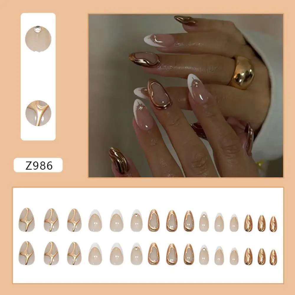 Short Almond Nail White French Style Three-Dimensional Sparkling Sun Temperament Versatile Wearable Nail Detachable
Short Almond Nail White French Style Three-Dimensional Sparkling Sun Temperament Versatile Wearable Nail Detachable