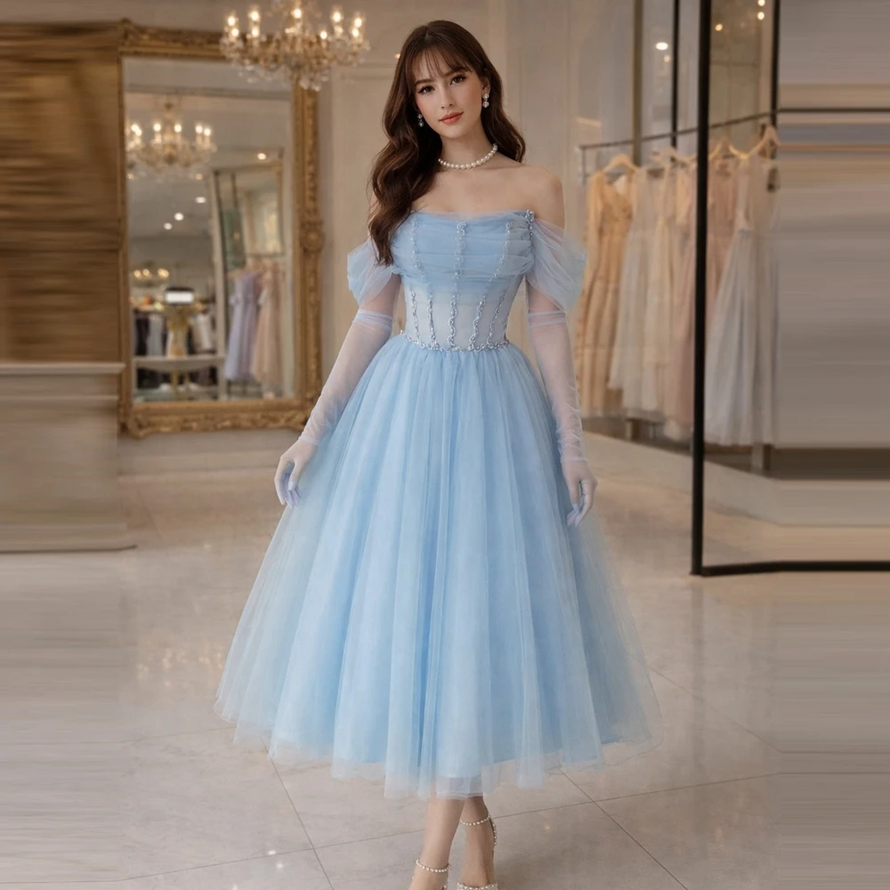 Off‑Shoulder Beaded Mesh Prom Party Dress Puffy Ruffles Tiered Tulle A-line Women Summer Dresses NO Gloves Evening Gowns
Off‑Shoulder Beaded Mesh Prom Party Dress Puffy Ruffles Tiered Tulle A-line Women Summer Dresses NO Gloves Evening Gowns