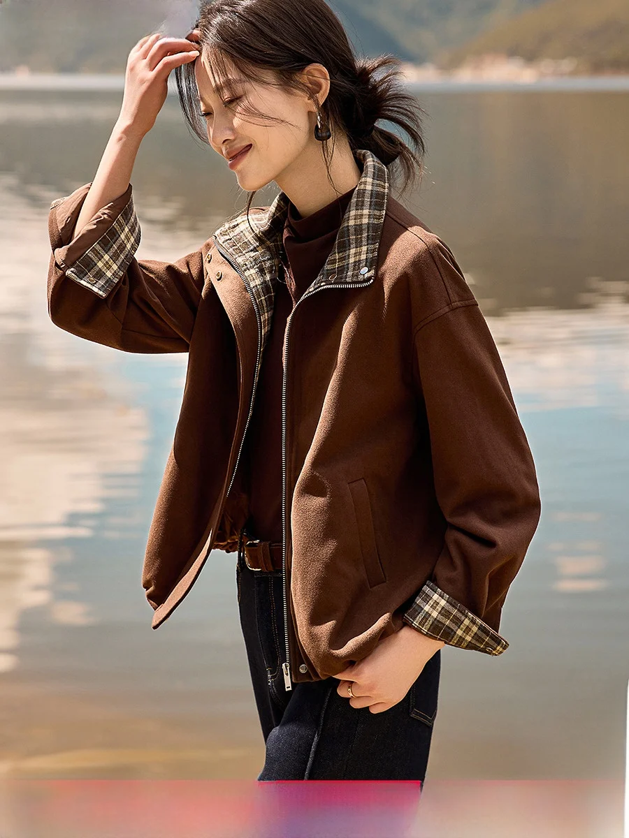 Modern Plaid Splicing Stand Collar Coat Winter Knitted Woolen Warm Color Blo Retro Casual Outerwear Fem Commute Sle
Modern Plaid Splicing Stand Collar Coat Winter Knitted Woolen Warm Color Blo Retro Casual Outerwear Fem Commute Sle