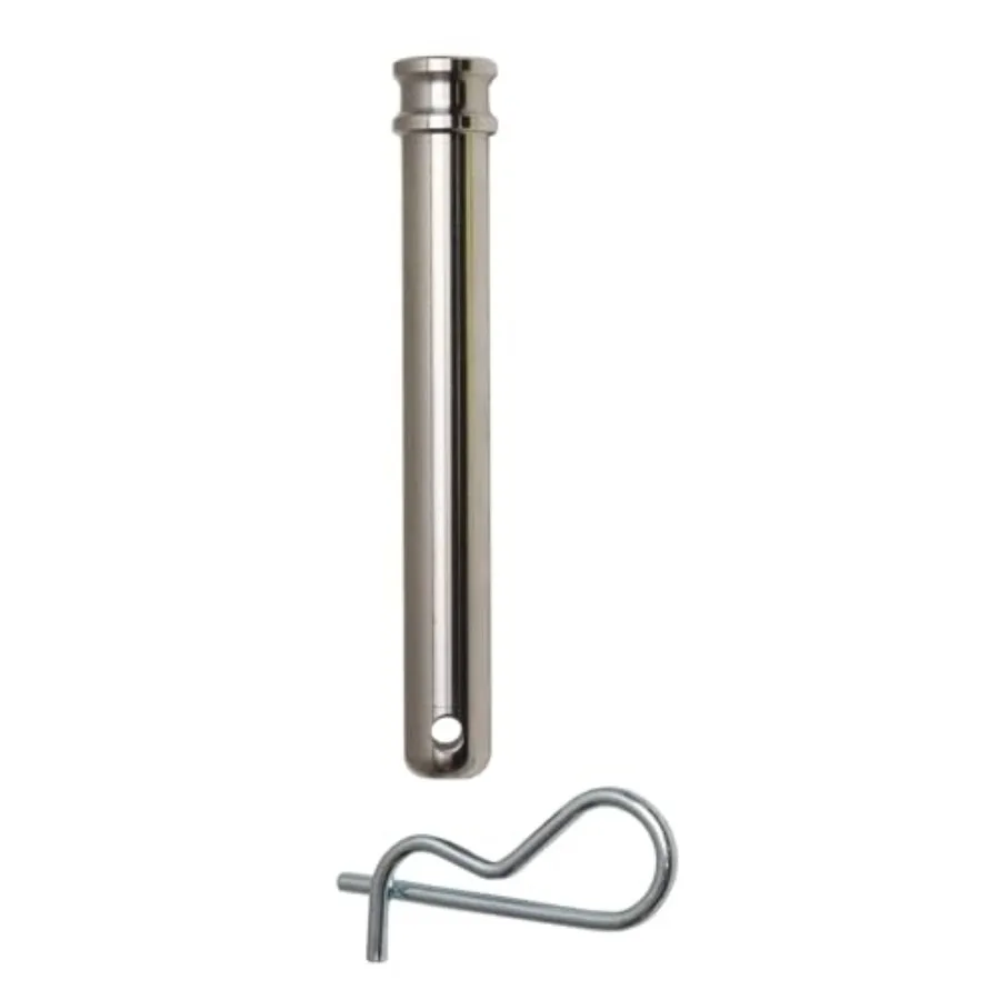 Heavy-Duty 5/8" Hitch Pin with 4" Usable Length, Features Self-Locking Twist Clip for Secure Towing — Corrosion-Proof Stainless
Heavy-Duty 5/8" Hitch Pin with 4" Usable Length, Features Self-Locking Twist Clip for Secure Towing — Corrosion-Proof Stainless