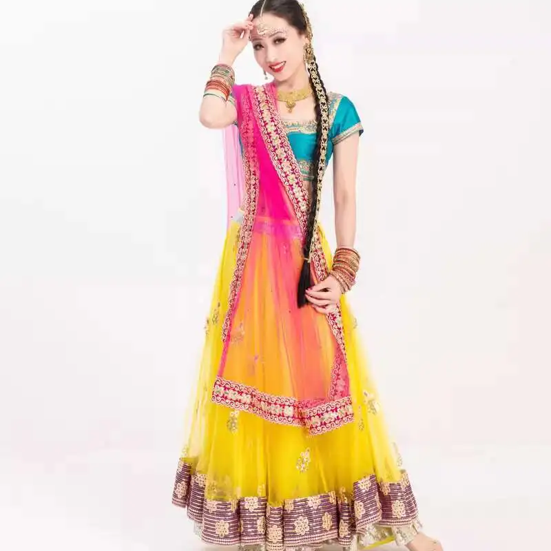 Yiman Indian Dance Performance Costume Lungha Double Layer Large Hem Embroidered Anna Sari Dress Annual Meeting Party Stage
Yiman Indian Dance Performance Costume Lungha Double Layer Large Hem Embroidered Anna Sari Dress Annual Meeting Party Stage