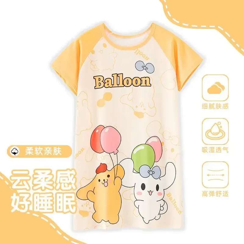 My Melody Kawaii Anime Sanrio Ins Kuromi Fashion Children Nightdress Cute Cinnamoroll Short Sleeve Shirt Skirt Clothes Gifts
My Melody Kawaii Anime Sanrio Ins Kuromi Fashion Children Nightdress Cute Cinnamoroll Short Sleeve Shirt Skirt Clothes Gifts