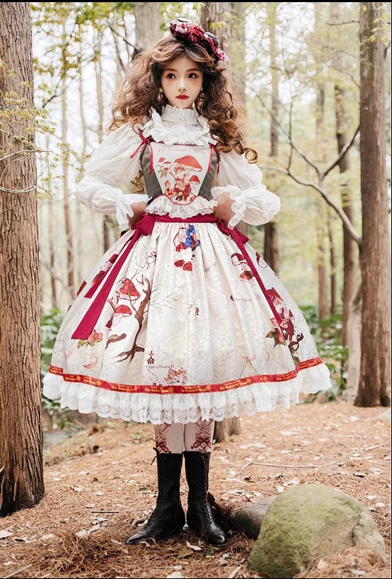 Lolita Original French Elegant Retro Slim Fit Chest Half Skirt Set
Lolita Original French Elegant Retro Slim Fit Chest Half Skirt Set