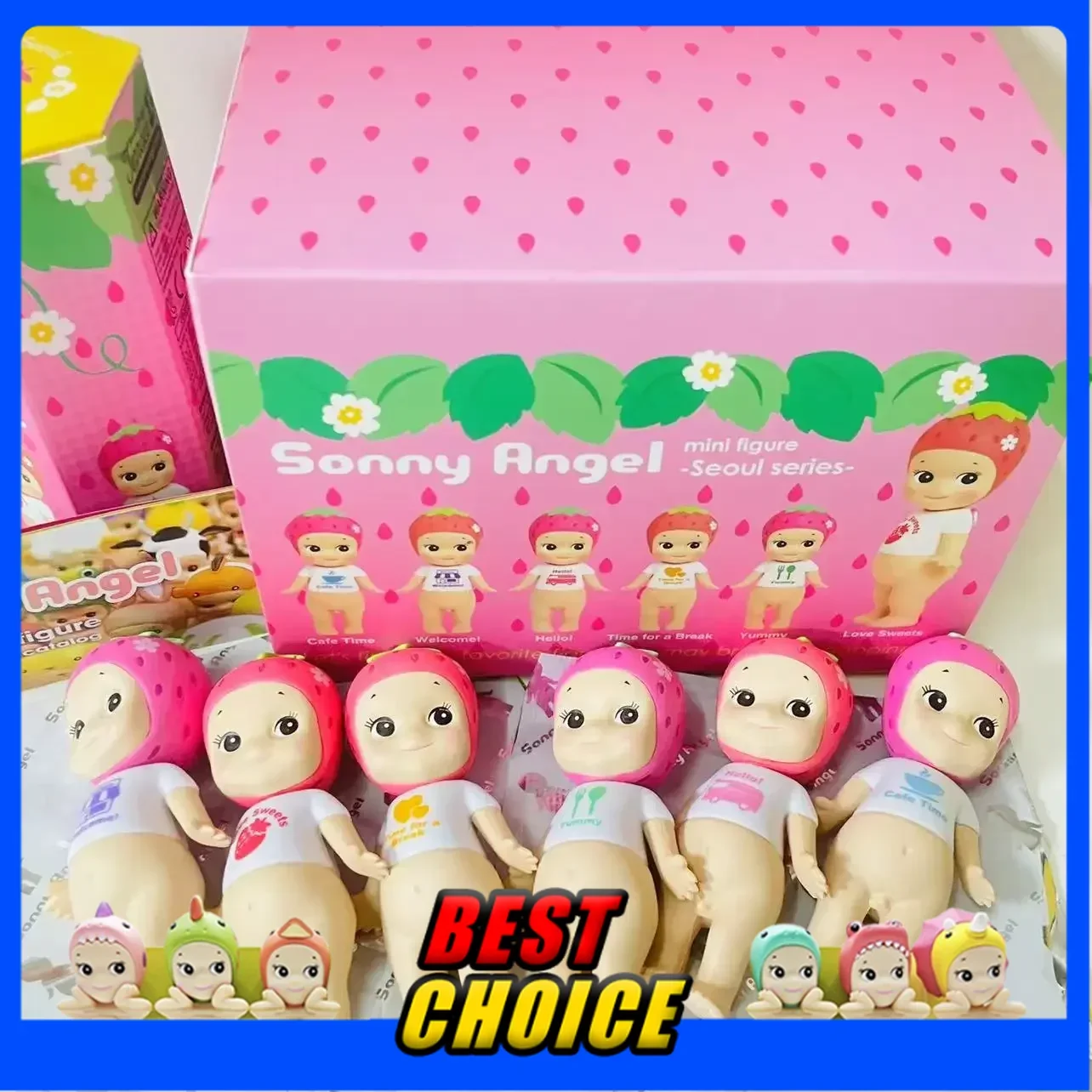 6pcs Set Sonny Angel Blind Box Seoul Series Mini Anime Figures Ornaments Strawberry Dolls for Fans as Children Christmas
6pcs Set Sonny Angel Blind Box Seoul Series Mini Anime Figures Ornaments Strawberry Dolls for Fans as Children Christmas
