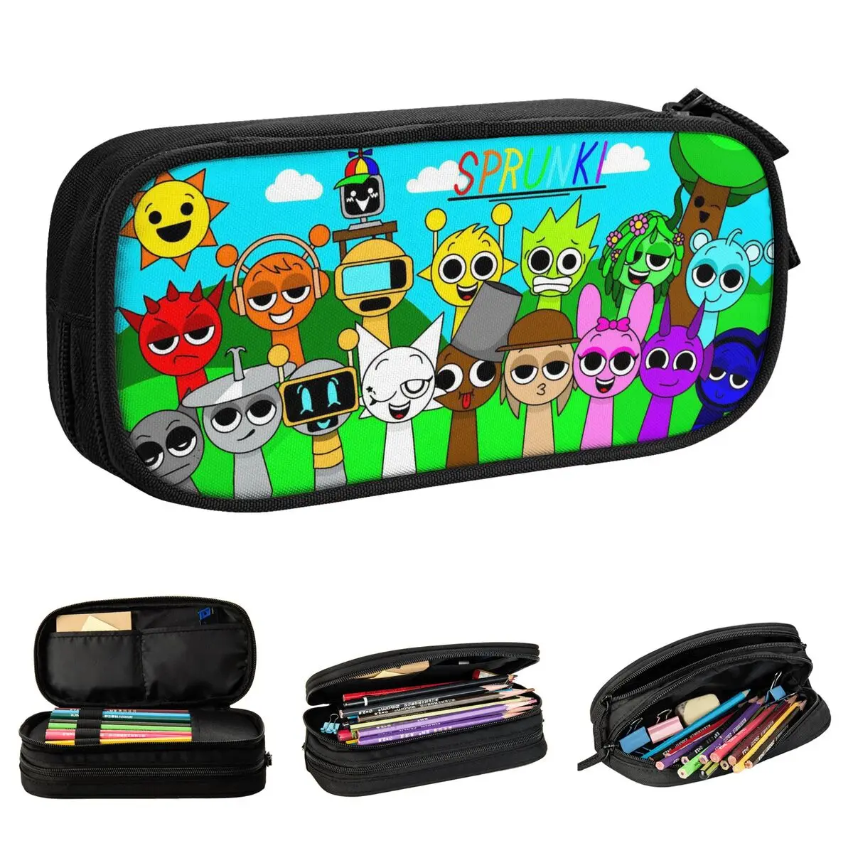 Fashion Sprunki Game Pencil Case Funny Cartoon Pencil Pouch Pen Box for Girl Boy Big Capacity Bags School Supplies Stationery
Fashion Sprunki Game Pencil Case Funny Cartoon Pencil Pouch Pen Box for Girl Boy Big Capacity Bags School Supplies Stationery