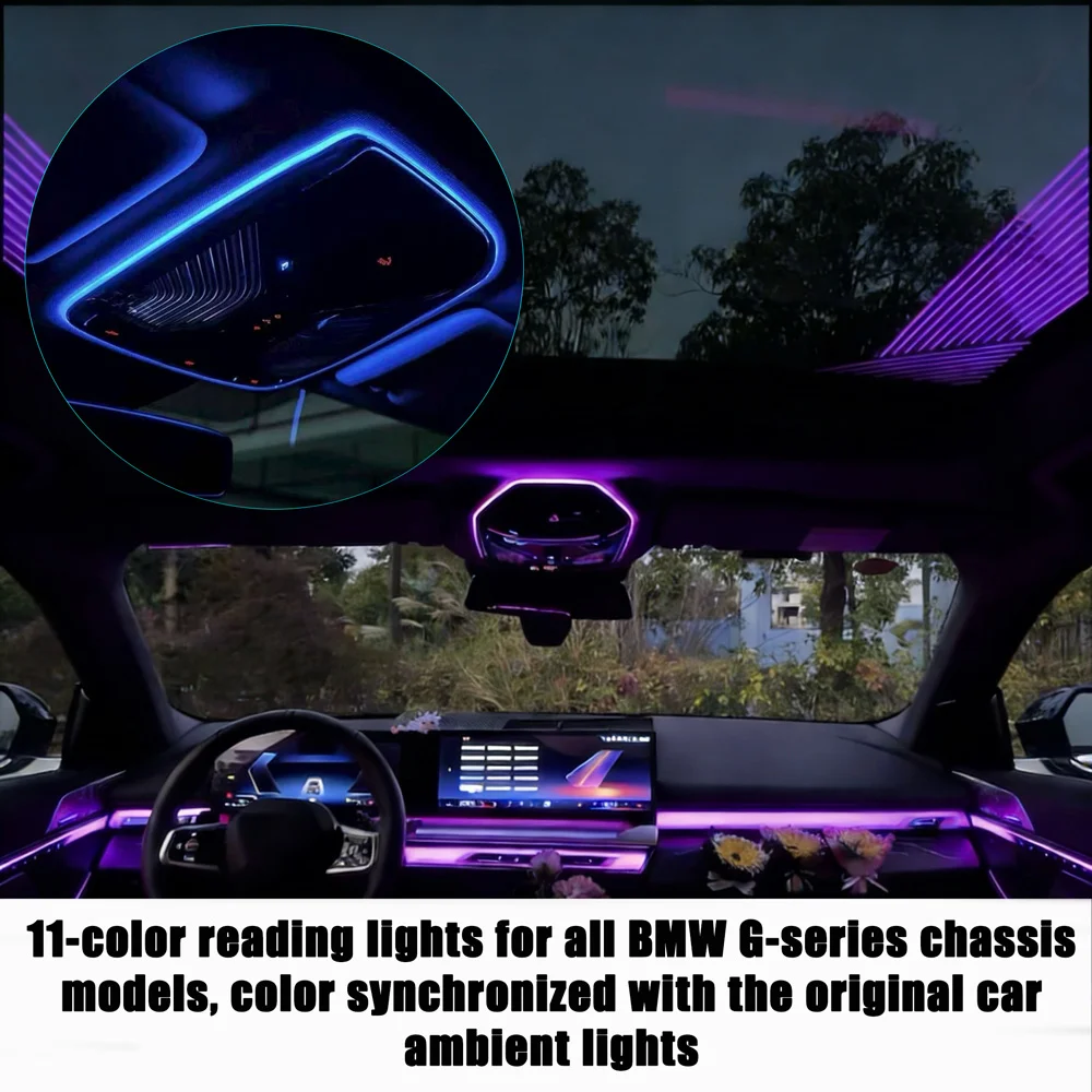 11 Colors reading light Ambient Light for BMW 3 4 5 6 7 series X3 X4 X5 X6 X7, For BMW5 series G60 Interior Lighting Upgrade
11 Colors reading light Ambient Light for BMW 3 4 5 6 7 series X3 X4 X5 X6 X7, For BMW5 series G60 Interior Lighting Upgrade
