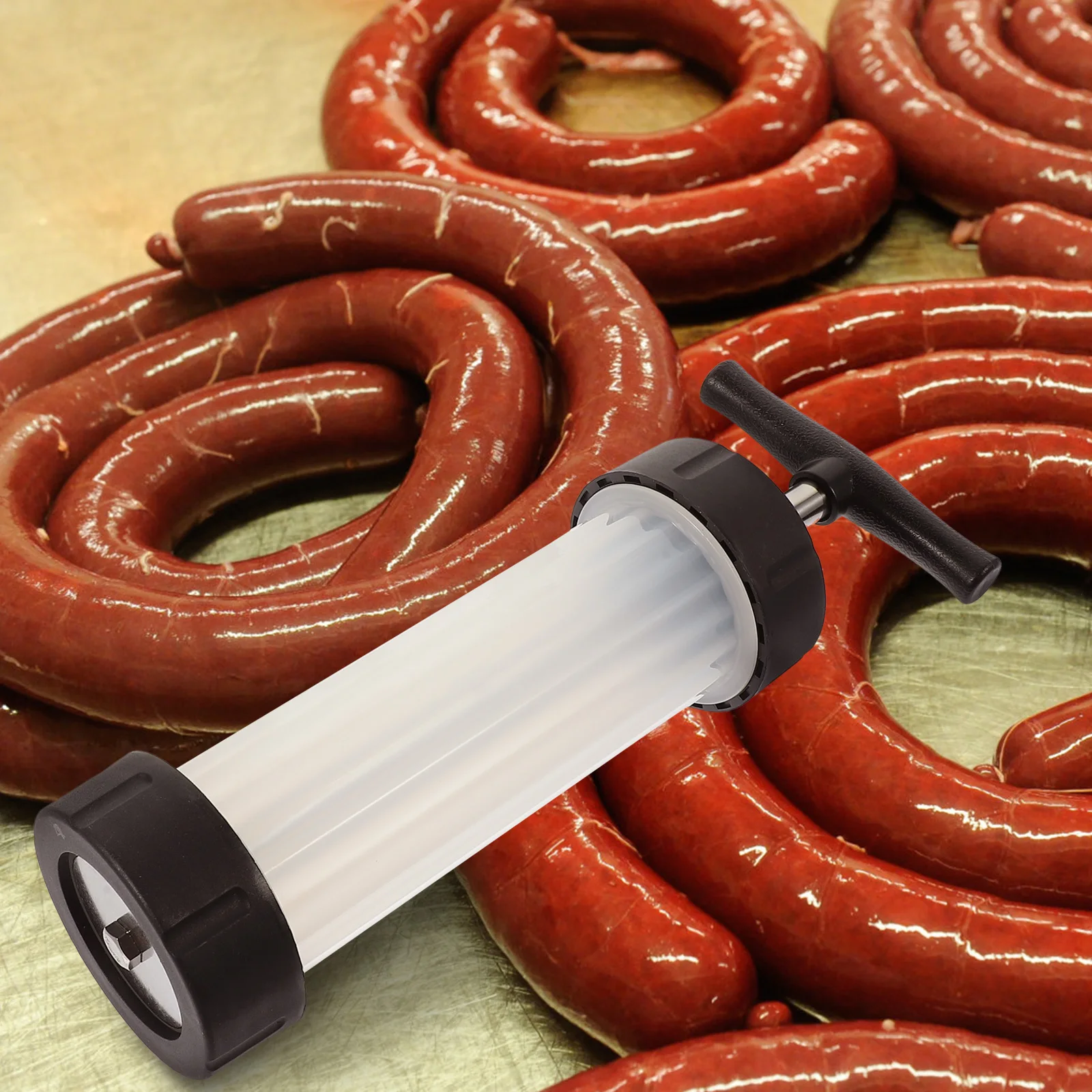 Manual Sausage Stuffer Tool Set Homemade Plastic Funnel Tube Kitchen Supplies Making Machine Cleaner Easier Use
Manual Sausage Stuffer Tool Set Homemade Plastic Funnel Tube Kitchen Supplies Making Machine Cleaner Easier Use