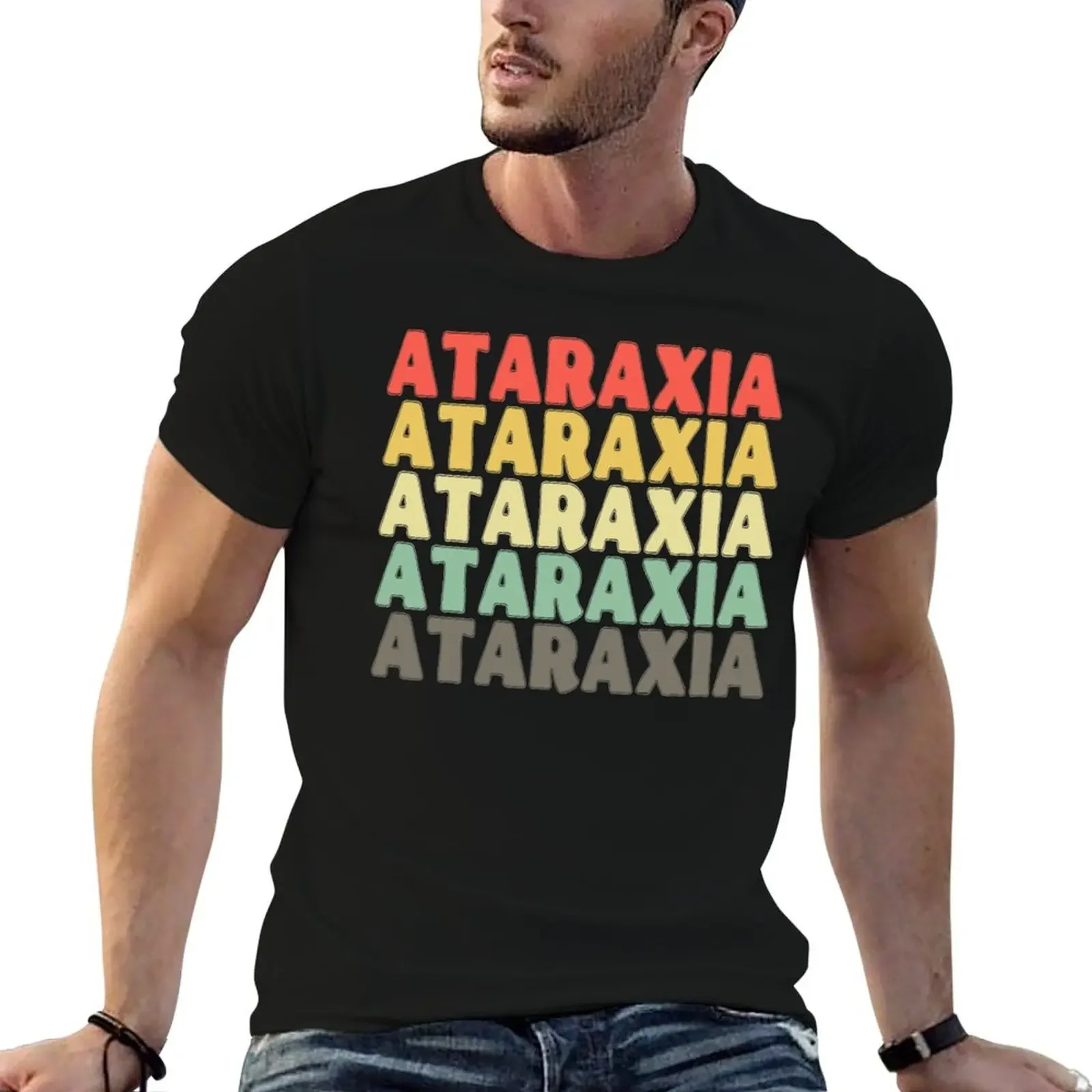 Ataraxia Retro Text T-Shirt cotton graphic tees plain man t shirt oversize t-shirts man fitted t shirts for men
Ataraxia Retro Text T-Shirt cotton graphic tees plain man t shirt oversize t-shirts man fitted t shirts for men