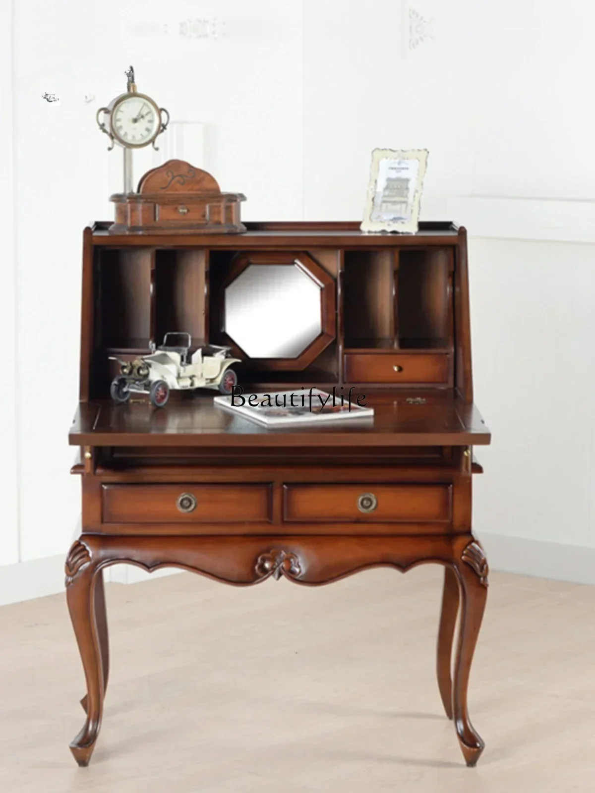 LJYSolid Wood Desk European-Style Cashier Front Desk with Drawer Computer Piano Table
LJYSolid Wood Desk European-Style Cashier Front Desk with Drawer Computer Piano Table
