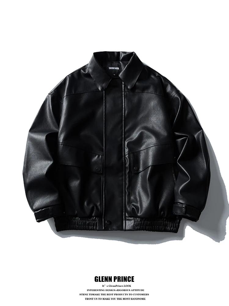 GPstudio American High Street Collar PU Bla Leather Jaet Men's Trendy Loose Cool High-End Motorcycle Jaet Autumn
GPstudio American High Street Collar PU Bla Leather Jaet Men's Trendy Loose Cool High-End Motorcycle Jaet Autumn