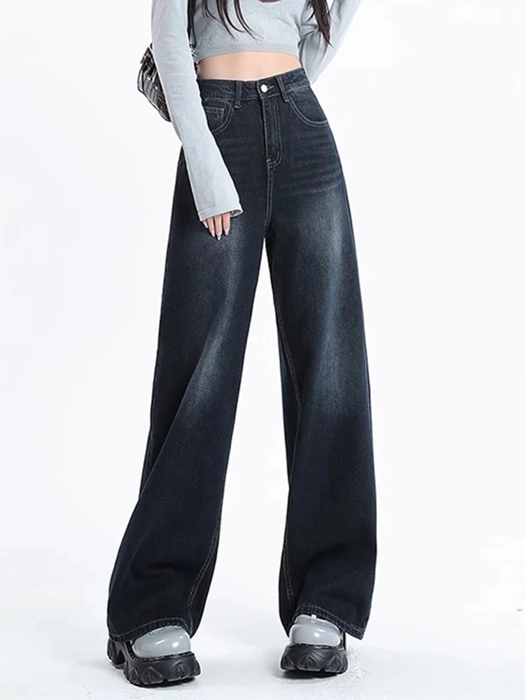 Y2K Black Wide Leg Jeans Women Spring Autumn Straight Leg Loose Casual Floor Pants
Y2K Black Wide Leg Jeans Women Spring Autumn Straight Leg Loose Casual Floor Pants