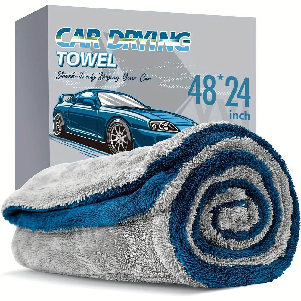 Extra Full-Sized 48"x24" Dual Sided Microfiber Car Cleaning Drying Towel / with Twisting Yarn Technique 1400GSM Super Absorbent
Extra Full-Sized 48"x24" Dual Sided Microfiber Car Cleaning Drying Towel / with Twisting Yarn Technique 1400GSM Super Absorbent