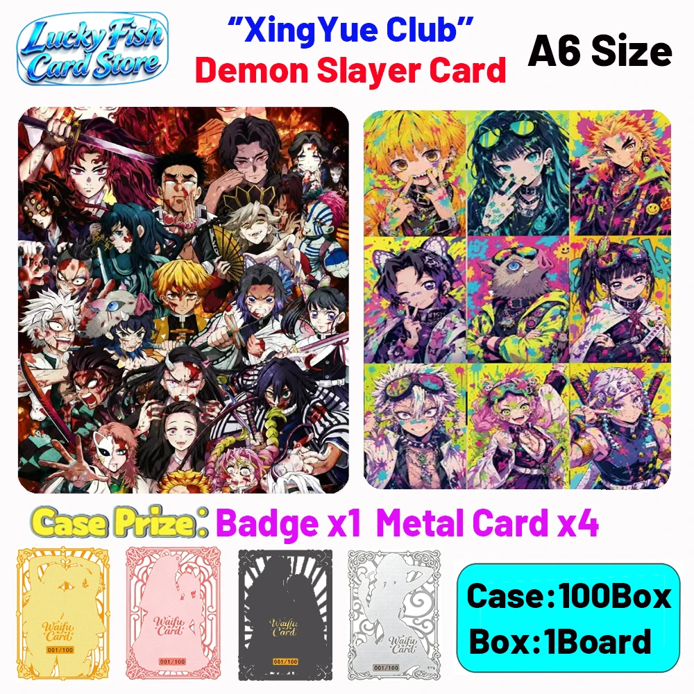 Wholesale 2026 New XingYue Creative Studio Demon Slayer Cards 100 Pieces A6 Size Boards Anime Collectibles Character Fan Gifts
Wholesale 2026 New XingYue Creative Studio Demon Slayer Cards 100 Pieces A6 Size Boards Anime Collectibles Character Fan Gifts