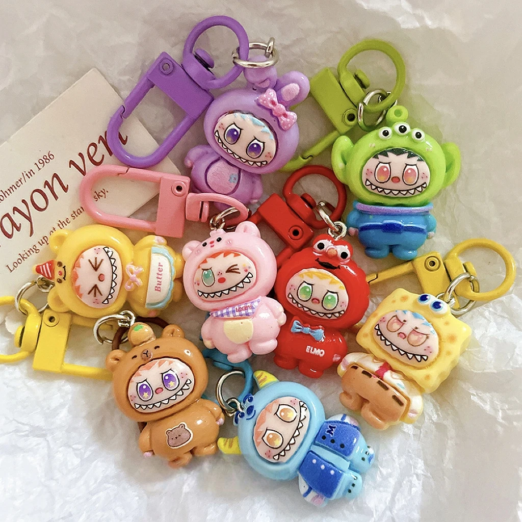 Cartoon Cross Dressing Cute Labubu Keychains For Women Y2k Bag Pendant Couple Car Key Chains Jewelry Gift Decoration Accessories
Cartoon Cross Dressing Cute Labubu Keychains For Women Y2k Bag Pendant Couple Car Key Chains Jewelry Gift Decoration Accessories