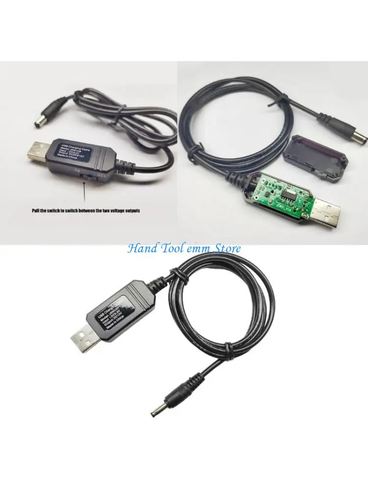 H37F 5V to 9V12V Steps up Charging Cable Featuring Digital Voltages Display Durability Plastic Housing USB to DC5.5x2.1mm
H37F 5V to 9V12V Steps up Charging Cable Featuring Digital Voltages Display Durability Plastic Housing USB to DC5.5x2.1mm