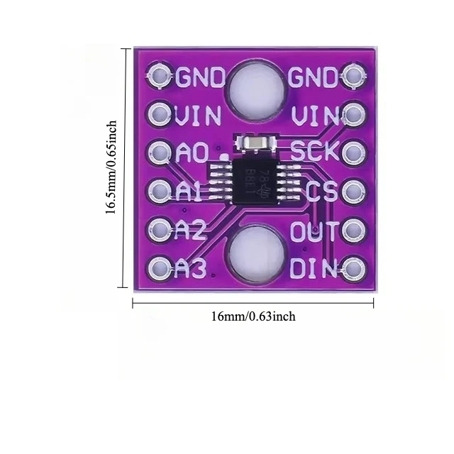 ADS1118 16 Bit ADC Module SPI Interface Analog to Digital Converter for Arduino Current Voltage Acquisition
ADS1118 16 Bit ADC Module SPI Interface Analog to Digital Converter for Arduino Current Voltage Acquisition