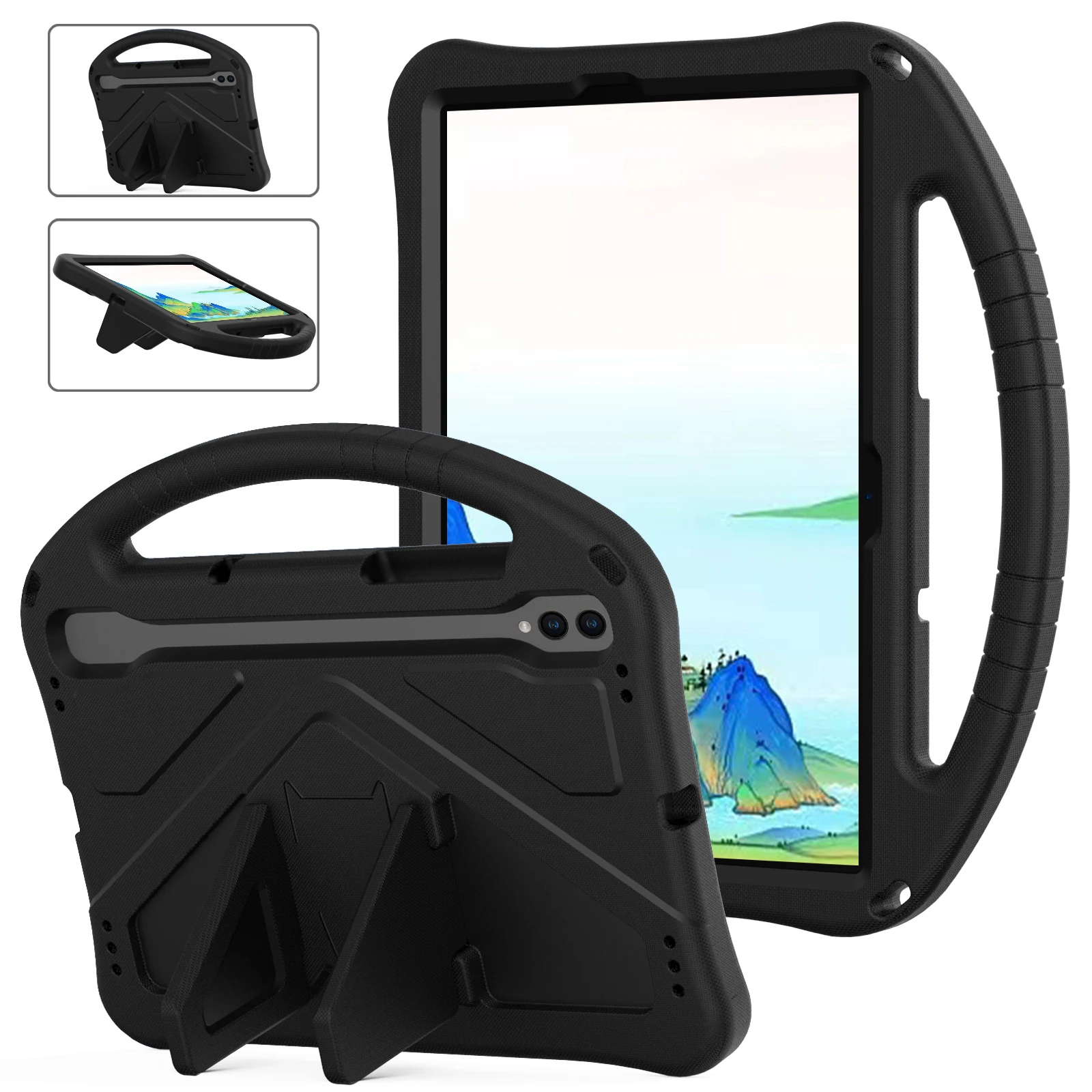 For Samsung Galaxy Tab S7 / S8 / S9 EVA Protective Cover Tablet Shell Grip Handle Kickstand Case - Black
For Samsung Galaxy Tab S7 / S8 / S9 EVA Protective Cover Tablet Shell Grip Handle Kickstand Case - Black