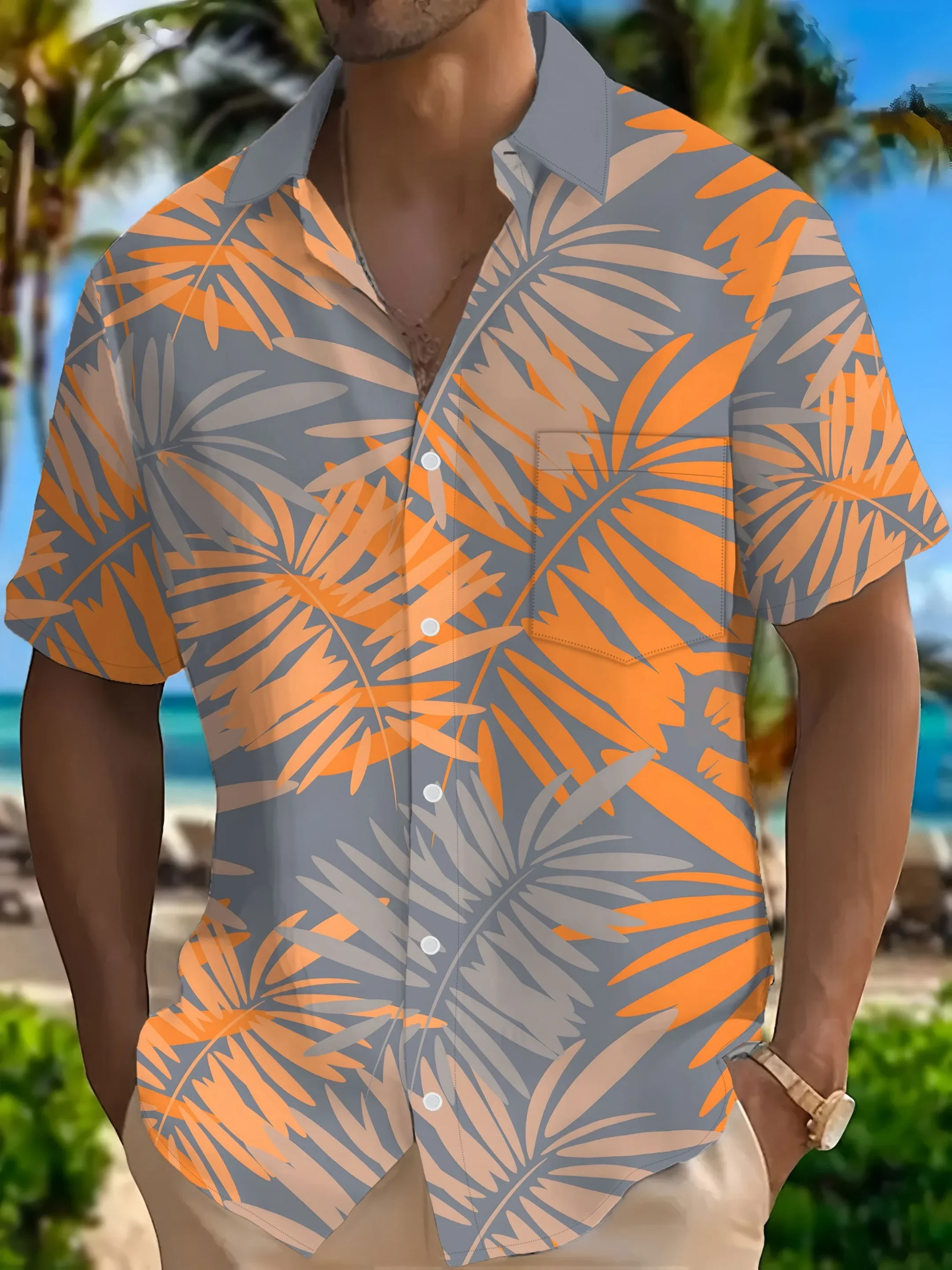 Fashion Men's Hawaiian Shirt High Street Tropical Print Tshirt Casual Lapel Collar Lightweight Summer Beach Tops
Fashion Men's Hawaiian Shirt High Street Tropical Print Tshirt Casual Lapel Collar Lightweight Summer Beach Tops