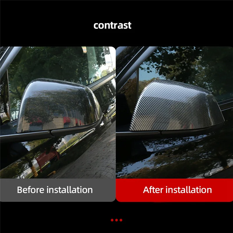 Carbon Fiber Look Rearview Mirror Cover Side Door Mirror Cover Cap For Tesla Model 3 2021-2023 
Carbon Fiber Look Rearview Mirror Cover Side Door Mirror Cover Cap For Tesla Model 3 2021-2023