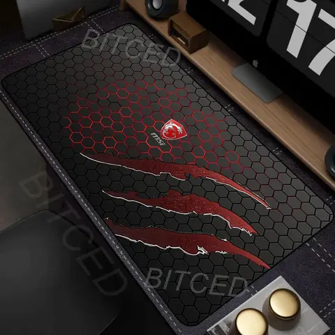 MSI Table Mat Mouse Pad Desk Mouse Pad Cute HD Desk Pad Extended Gaming Keyboard Mats Large XXL Gamer Mousepad 90x40