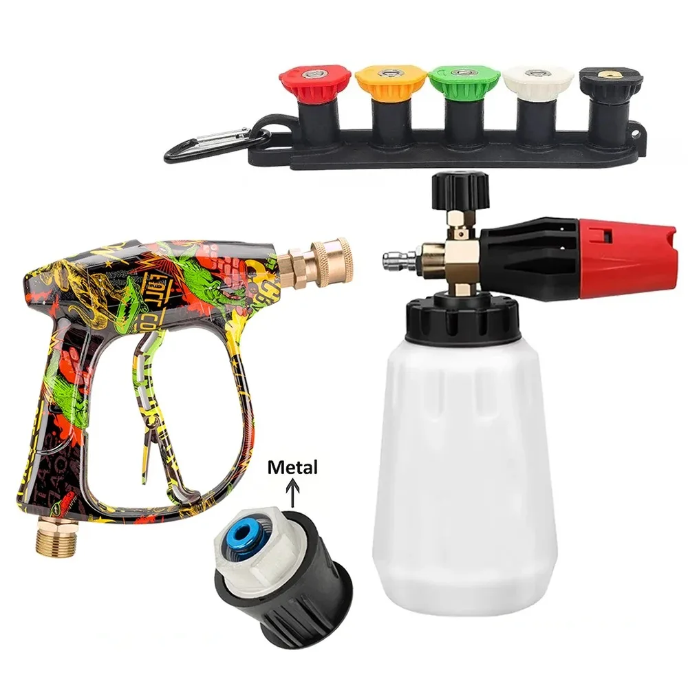 High Pressure Car Wash Gun Kit, with Colorful Nozzles + Foam Cannon, for Car Cleaning,Car Washing Tools
High Pressure Car Wash Gun Kit, with Colorful Nozzles + Foam Cannon, for Car Cleaning,Car Washing Tools