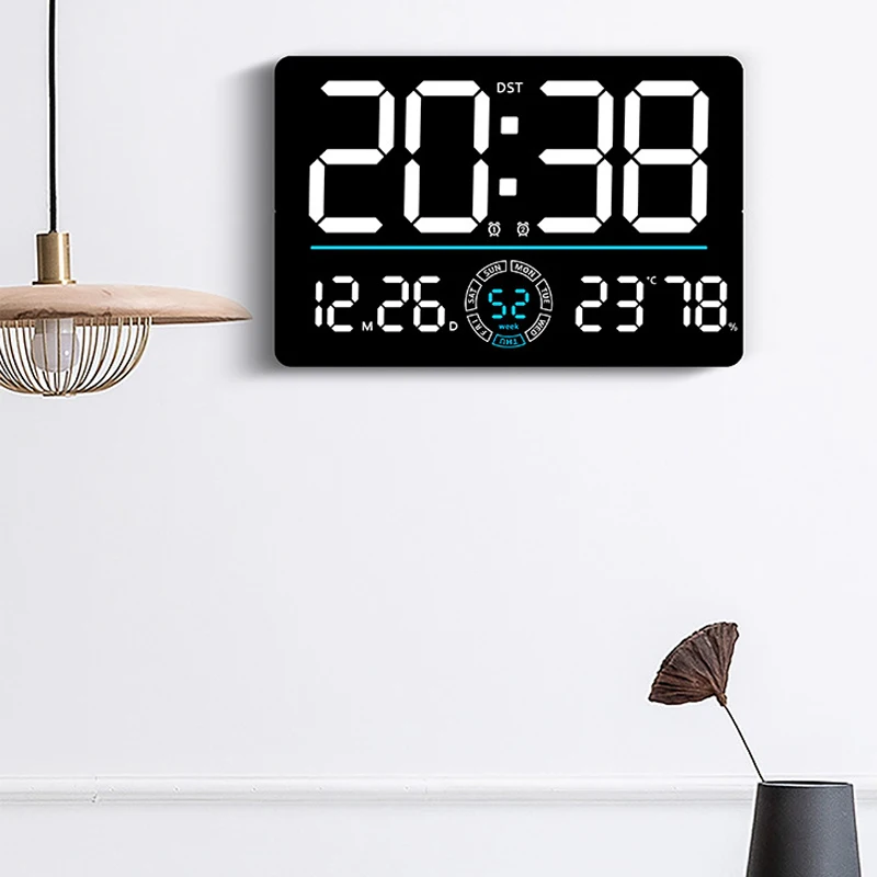 Large Digital Wall Clock Big LED/Dual Alarm/Temperature and Humidity Digital Alarm Clock Electronic Watch Living Room Decoration
Large Digital Wall Clock Big LED/Dual Alarm/Temperature and Humidity Digital Alarm Clock Electronic Watch Living Room Decoration