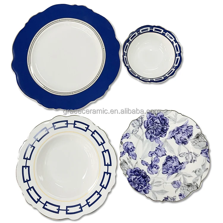 24pcs Royal Fine China Colorful Dinnerware Sets Customized Floral Pattern Design Porcelain Dinner Plate Sets With Bowl
24pcs Royal Fine China Colorful Dinnerware Sets Customized Floral Pattern Design Porcelain Dinner Plate Sets With Bowl
