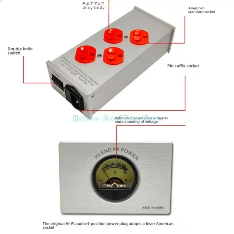 462D Auditory Power Filter Socket 4 Outlet Power Conditioner Noise Reduces and Stable Current Output
462D Auditory Power Filter Socket 4 Outlet Power Conditioner Noise Reduces and Stable Current Output