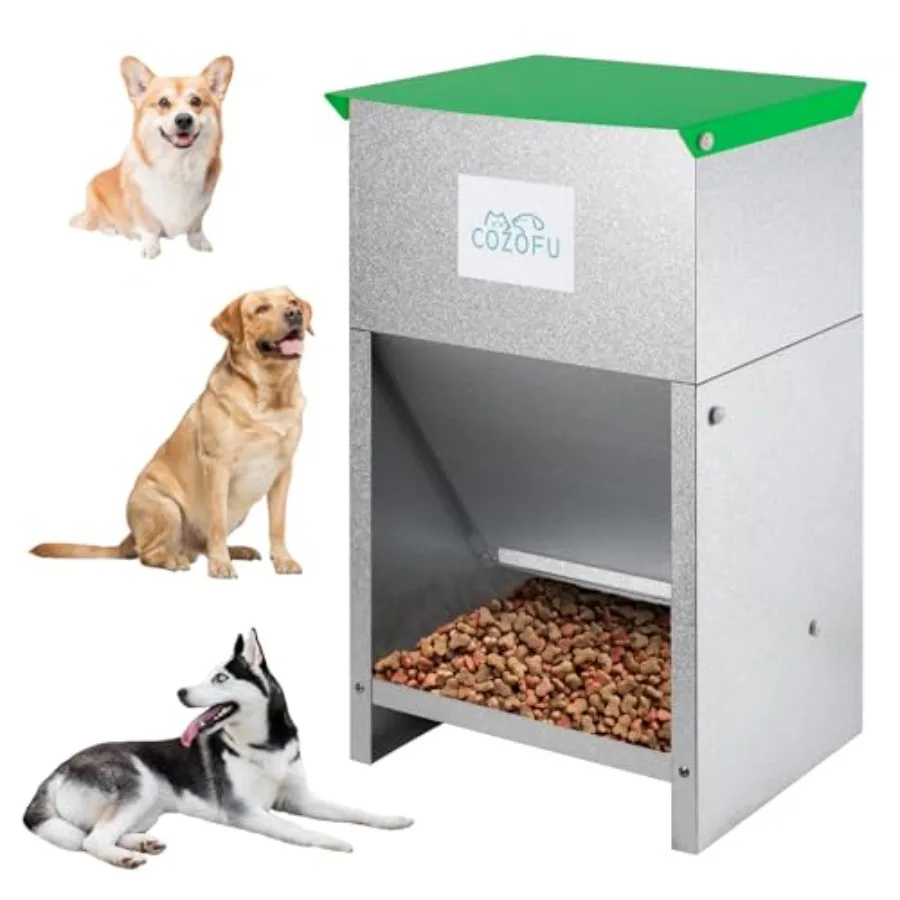 Dog Feeder - Galvanized Metal Pet Food Station for Indoor and Outdoor Use - Automatic Gravity-Fed Dispenser Suitable for Small,
Dog Feeder - Galvanized Metal Pet Food Station for Indoor and Outdoor Use - Automatic Gravity-Fed Dispenser Suitable for Small,