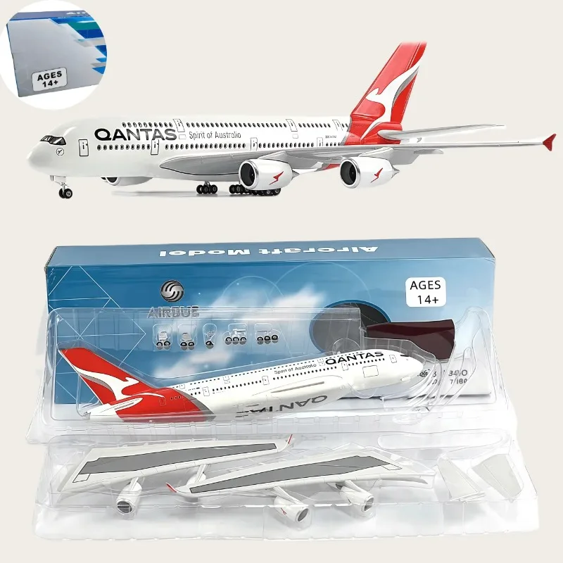 45.5cm Airplane Model 1/160 Scale A380 Qantas Airline Aircraftwith Light & wheels Die-Cast Plastic Collection Home Decor Display
45.5cm Airplane Model 1/160 Scale A380 Qantas Airline Aircraftwith Light & wheels Die-Cast Plastic Collection Home Decor Display