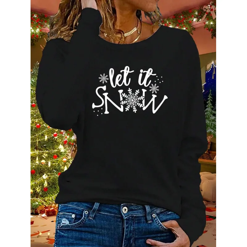 Christmas Snowflake Long Sleeve Top Women's plus Size Fashion Outerwear Christmas Theme Print P 84874 Chrisas Holiday Top
Christmas Snowflake Long Sleeve Top Women's plus Size Fashion Outerwear Christmas Theme Print P 84874 Chrisas Holiday Top
