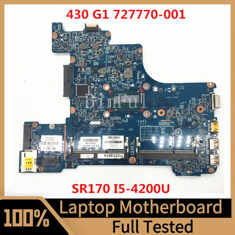 727770-001 727770-501 727770-601 For HP ProBook 430 G1 Laptop Motherboard 12239-1N 48.4YV09.01N W/ SR170 I5-4200U CPU 100%Tested
727770-001 727770-501 727770-601 For HP ProBook 430 G1 Laptop Motherboard 12239-1N 48.4YV09.01N W/ SR170 I5-4200U CPU 100%Tested