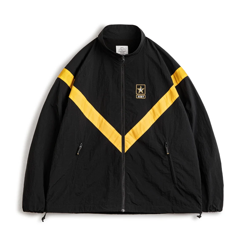 American Retro High-quality Jacket, Sporty Contrasting Loose Stand Up Collar Jacket, Men's Spring
American Retro High-quality Jacket, Sporty Contrasting Loose Stand Up Collar Jacket, Men's Spring