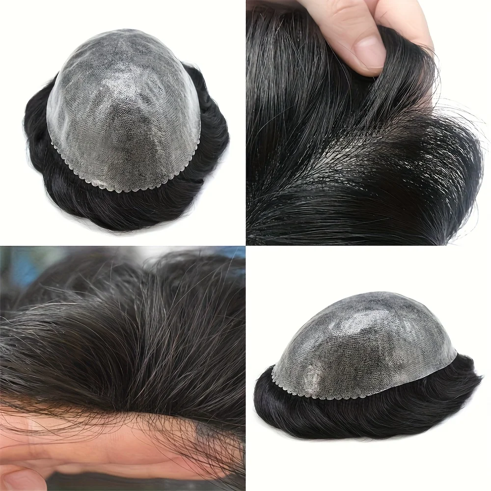 French Lace Men's Human Hair Toupee PU Thin Skin Base Natural Hairline 6 Inch Medium Density Invisible Hair System for Bald Men
French Lace Men's Human Hair Toupee PU Thin Skin Base Natural Hairline 6 Inch Medium Density Invisible Hair System for Bald Men