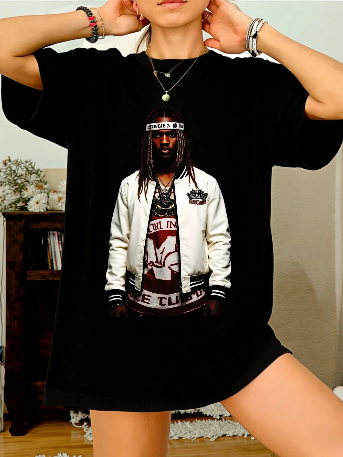 Женская хлопковая футболка оверсайз с графическим принтом и коротким рукавом, летняя повседневная уличная одежда для женщин
Женская хлопковая футболка оверсайз с графическим принтом и коротким рукавом, летняя повседневная уличная одежда для женщин