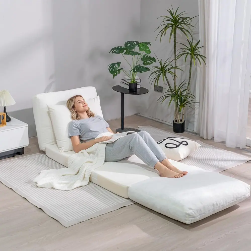 Convertible 4-in-1 Sofa Bed, Memory Foam Bean Bag Chair, Ideal for Adults, Bedroom, Living Room (Beige, Small)
Convertible 4-in-1 Sofa Bed, Memory Foam Bean Bag Chair, Ideal for Adults, Bedroom, Living Room (Beige, Small)