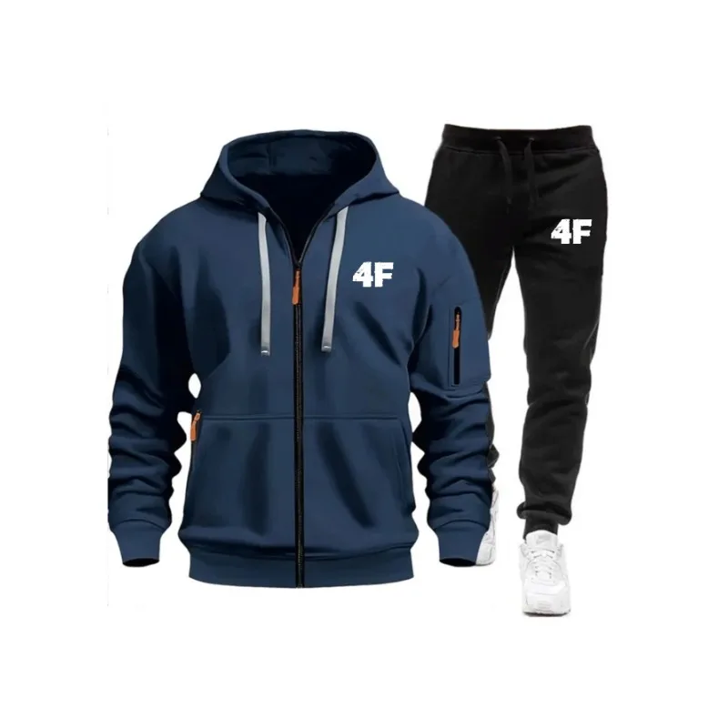 Men's casual jogging zipper hooded casual pants two-piece set for autumn and winter, fashionable fitness and sports suit, S-3XL
Men's casual jogging zipper hooded casual pants two-piece set for autumn and winter, fashionable fitness and sports suit, S-3XL