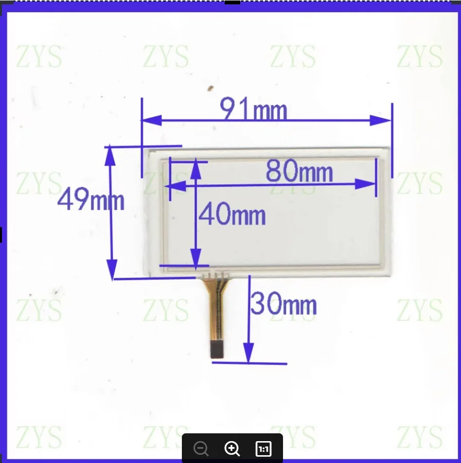 ZhiYuSun KDT-6220 91mm*48mm 3.2inch 4-wire resistive touch panel for Car DVD, 91*48 this is compatible
ZhiYuSun KDT-6220 91mm*48mm 3.2inch 4-wire resistive touch panel for Car DVD, 91*48 this is compatible
