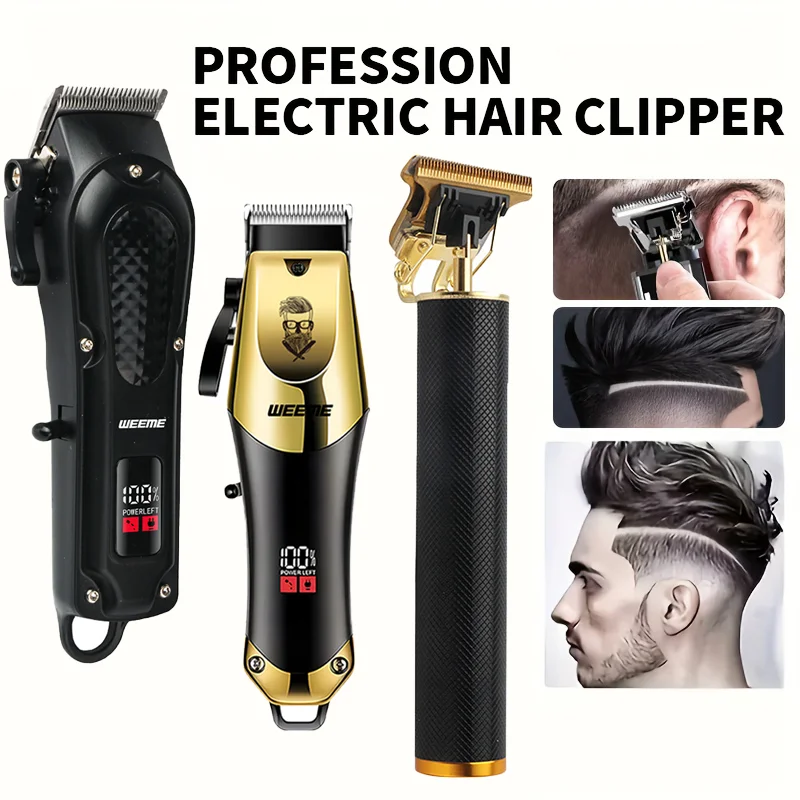 2026 Professional T9 Hair Clipper USB Rechargeable 0mm Bald Fade Electric Cordless Trimmer Men LED Display Barber Home Haircut
2026 Professional T9 Hair Clipper USB Rechargeable 0mm Bald Fade Electric Cordless Trimmer Men LED Display Barber Home Haircut