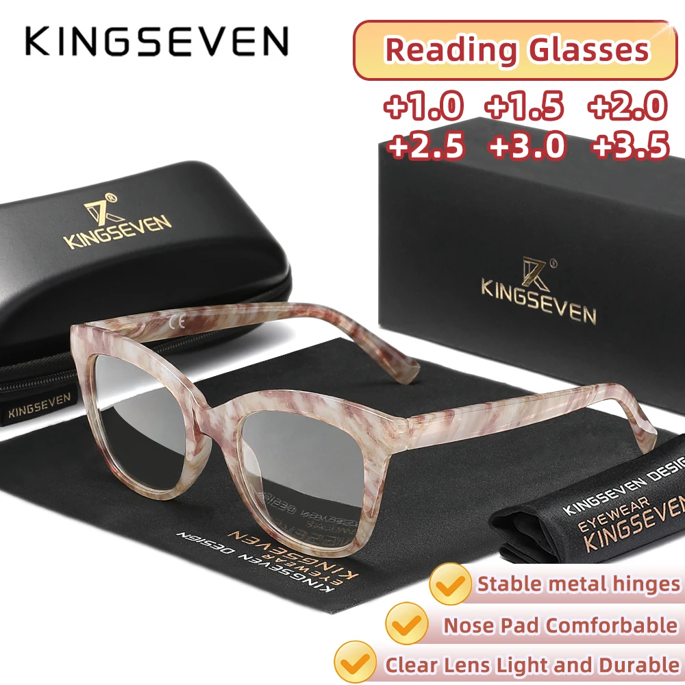 Очки для чтения KINGSEVEN для мужчин и женщин, противоусталостные компьютерные очки для пресбиопии, очки для чтения + 1,0 + 1,5 + 2,0 + 2,5 + 3,0 + 3,5
Очки для чтения KINGSEVEN для мужчин и женщин, противоусталостные компьютерные очки для пресбиопии, очки для чтения + 1,0 + 1,5 + 2,0 + 2,5 + 3,0 + 3,5