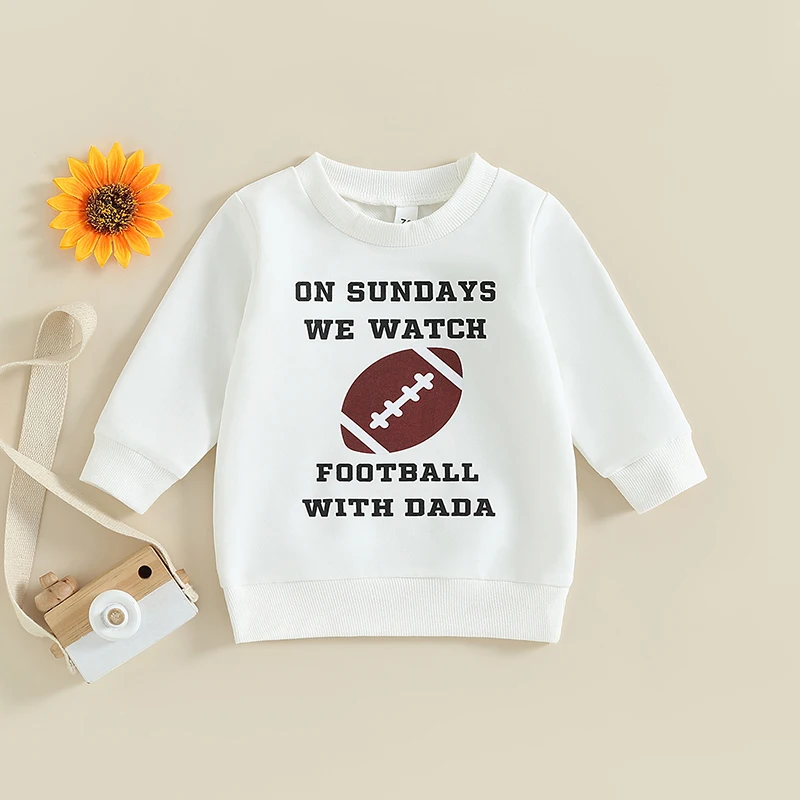 Toddler Baby Fall Sweatshirt Long Sleeve Round Neck Letter Football Print Pullover Loose Tops
Toddler Baby Fall Sweatshirt Long Sleeve Round Neck Letter Football Print Pullover Loose Tops