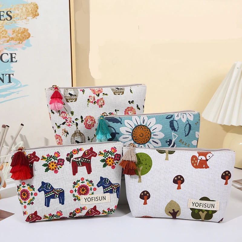 10pcs Makeup Bags Women Linen Horse Butterfly Printing Large Capacity Protable Wash Bag
10pcs Makeup Bags Women Linen Horse Butterfly Printing Large Capacity Protable Wash Bag