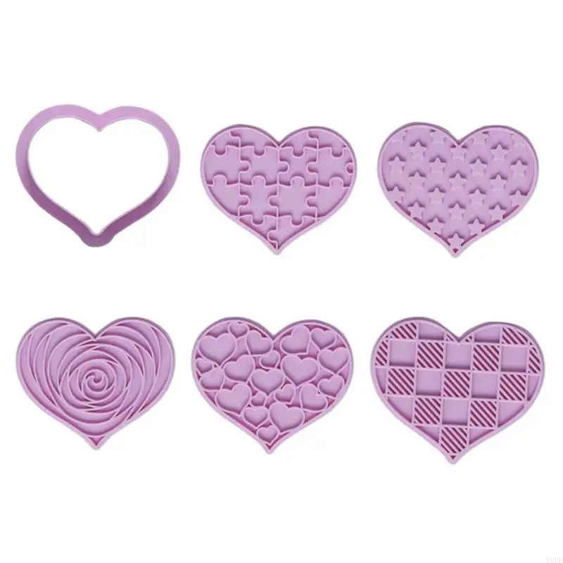 652F Set of 6 DIY Cookie Cutting Moulds Baking Moulds Valentine's Day Series Pastry Gadgets Biscuit Cutters Cookie Mould
652F Set of 6 DIY Cookie Cutting Moulds Baking Moulds Valentine's Day Series Pastry Gadgets Biscuit Cutters Cookie Mould