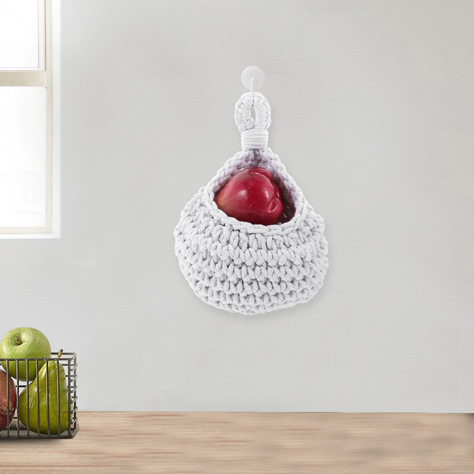 Wall Hanging Basket Woven Fruit Vegetable Organizer Natural Cotton Rope Design Lightweight Storage Basket For Kitchen
Wall Hanging Basket Woven Fruit Vegetable Organizer Natural Cotton Rope Design Lightweight Storage Basket For Kitchen