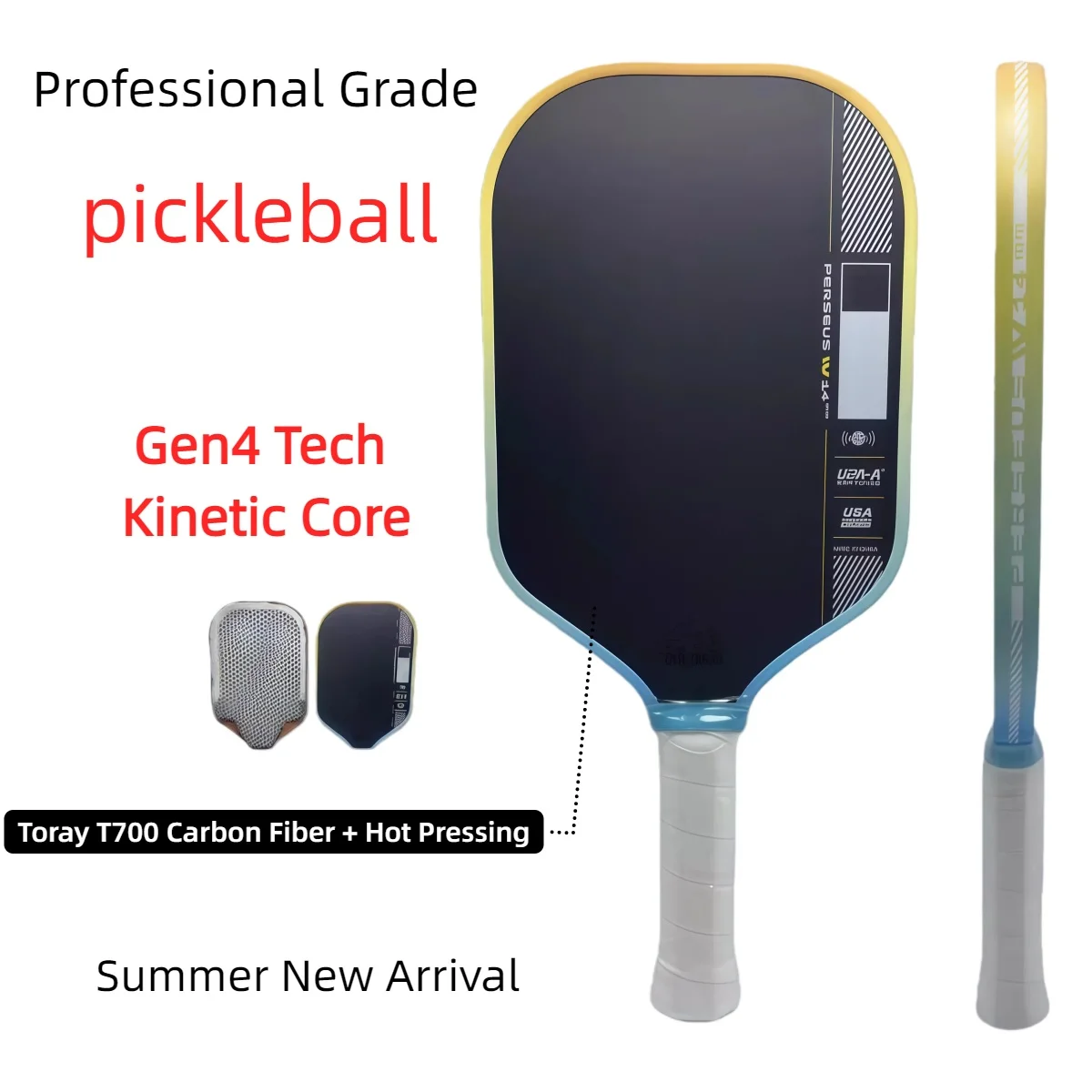 Pickleball Paddle Set with Hot-Pressed Toray T700 Carbon Fiber & 4th Gen Core, Same as Top Brand
Pickleball Paddle Set with Hot-Pressed Toray T700 Carbon Fiber & 4th Gen Core, Same as Top Brand