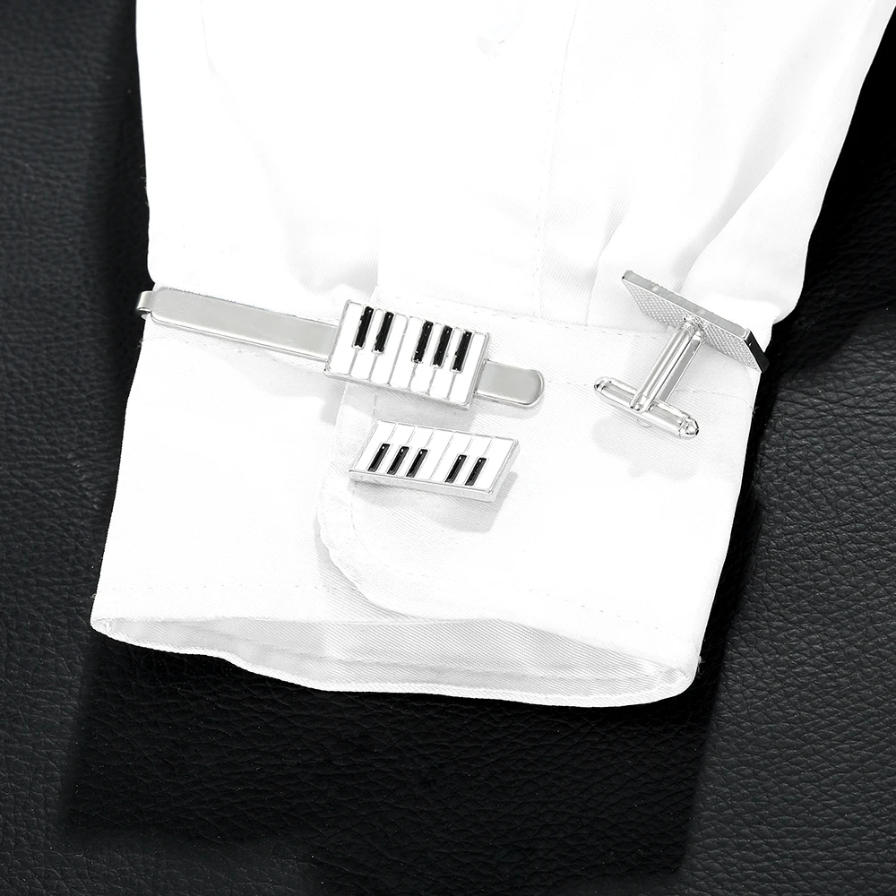 Funn Mens Piano Keyboard Shaped Cufflinks&Tie Clip Set Musical Instrument Jewelry Accessories
Funn Mens Piano Keyboard Shaped Cufflinks&Tie Clip Set Musical Instrument Jewelry Accessories