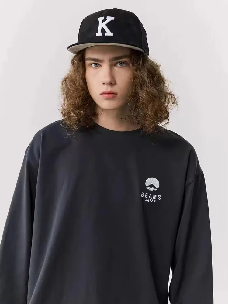 Свободная футболка с длинным рукавом для пары – лимитированные японские топы с вышивкой Fuji Mountain, с круглым вырезом для мужчин и женщин, повседневные топы
Свободная футболка с длинным рукавом для пары – лимитированные японские топы с вышивкой Fuji Mountain, с круглым вырезом для мужчин и женщин, повседневные топы